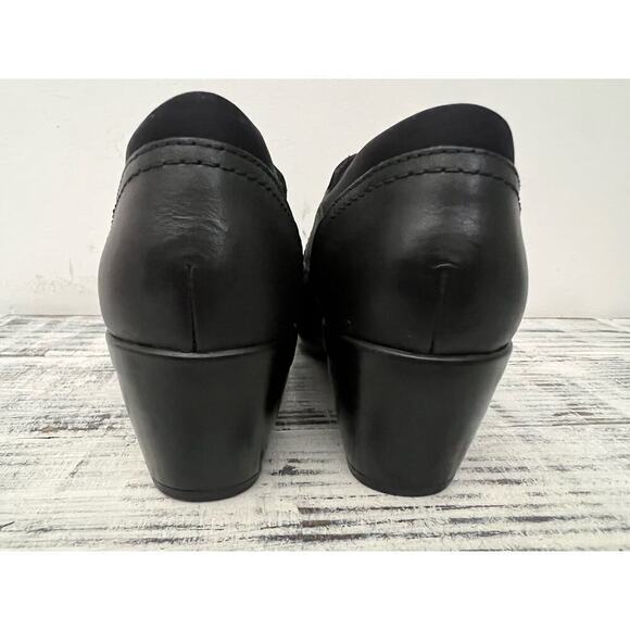Clarks Emily Amelia Black Leather Loafer Pump Women’s Sz 7.5M Comfort Shoe - Picture 12 of 13